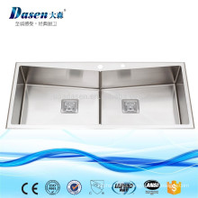 CUPC flushmount R10 stainless steel 304 Canada standard trough sink 45x20in with faucet hole